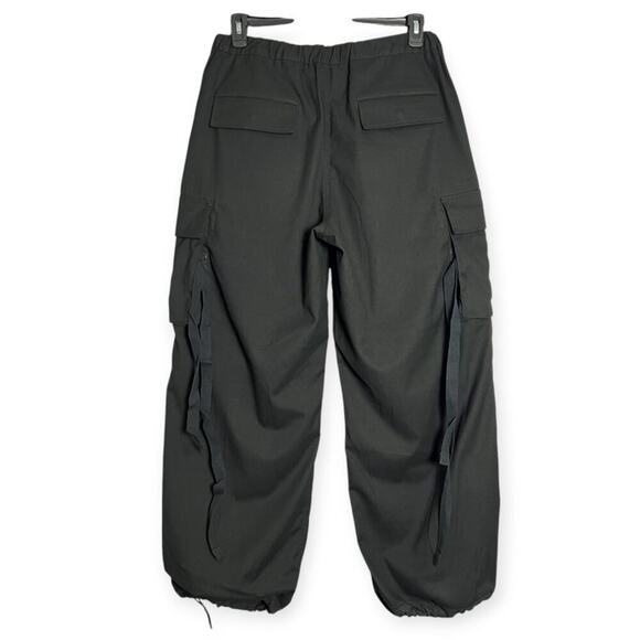 NEW KUON Flannel Cargo Trousers MENS L BLACK Wide Leg Baggy Pants JAPAN NWT - Picture 2 of 16